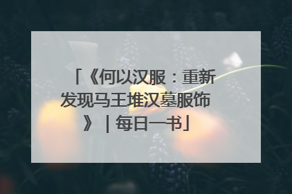 《何以汉服：重新发现马王堆汉墓服饰》｜每日一书