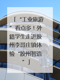“工业旅游”看点多！外籍学生走进胶州李哥庄镇体验“胶州智造”