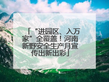 “进园区、入万家”全覆盖！河南新野安全生产月宣传出新出彩