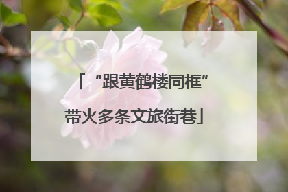 “跟黄鹤楼同框”带火多条文旅街巷