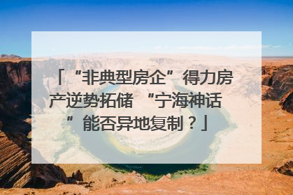 “非典型房企”得力房产逆势拓储 “宁海神话”能否异地复制？