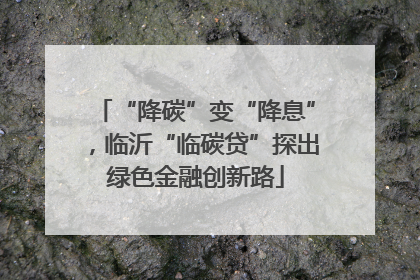 “降碳”变“降息”，临沂“临碳贷”探出绿色金融创新路
