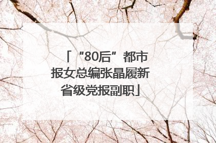 “80后”都市报女总编张晶履新省级党报副职