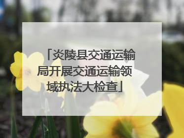 炎陵县交通运输局开展交通运输领域执法大检查