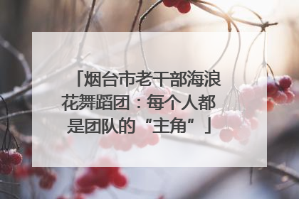 烟台市老干部海浪花舞蹈团：每个人都是团队的“主角”