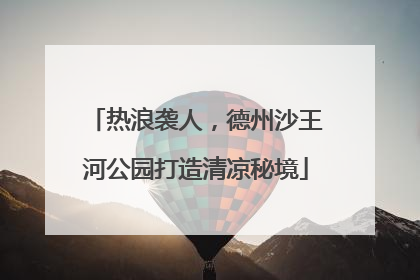 热浪袭人，德州沙王河公园打造清凉秘境