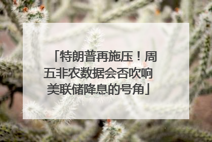 特朗普再施压！周五非农数据会否吹响美联储降息的号角