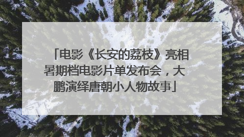 电影《长安的荔枝》亮相暑期档电影片单发布会，大鹏演绎唐朝小人物故事