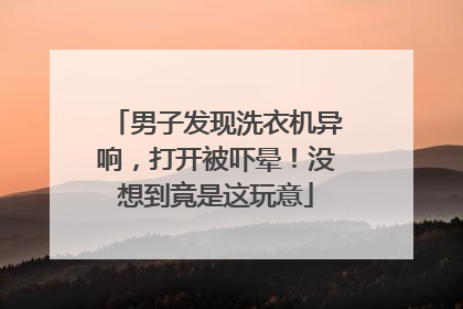 男子发现洗衣机异响，打开被吓晕！没想到竟是这玩意
