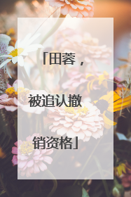 田蓉，被追认撤销资格