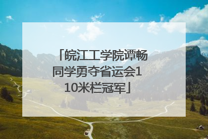 皖江工学院谭畅同学勇夺省运会110米栏冠军