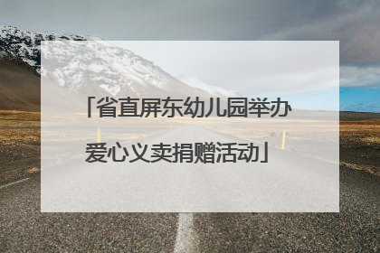 省直屏东幼儿园举办爱心义卖捐赠活动
