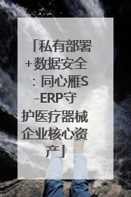 私有部署+数据安全：同心雁S-ERP守护医疗器械企业核心资产