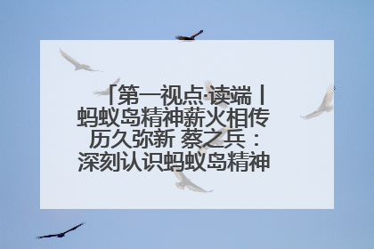 第一视点·读端丨蚂蚁岛精神薪火相传历久弥新 蔡之兵：深刻认识蚂蚁岛精神的“精气神”