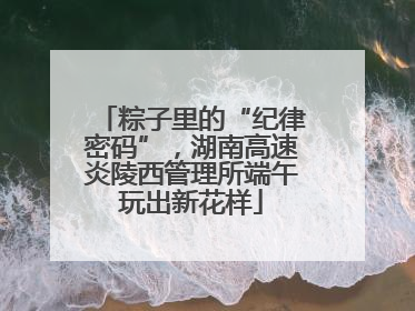 粽子里的“纪律密码”，湖南高速炎陵西管理所端午玩出新花样