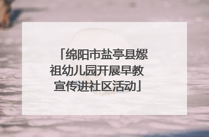 绵阳市盐亭县嫘祖幼儿园开展早教宣传进社区活动