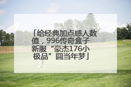 给经典加点感人数值，996传奇盒子新服“豪杰176小极品”圆当年梦