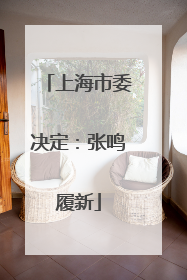 上海市委决定：张鸣履新