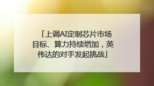 上调AI定制芯片市场目标、算力持续增加，英伟达的对手发起挑战