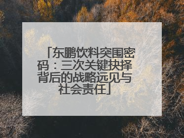 东鹏饮料突围密码：三次关键抉择背后的战略远见与社会责任