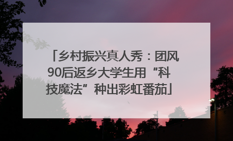 乡村振兴真人秀：团风90后返乡大学生用“科技魔法”种出彩虹番茄