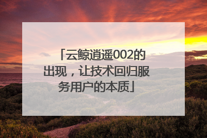云鲸逍遥002的出现，让技术回归服务用户的本质