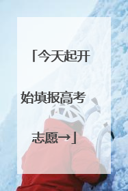 今天起开始填报高考志愿→