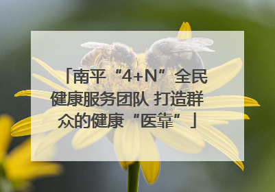 南平“4+N”全民健康服务团队 打造群众的健康“医靠”