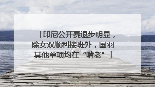 印尼公开赛退步明显，除女双顺利接班外，国羽其他单项均在“啃老”