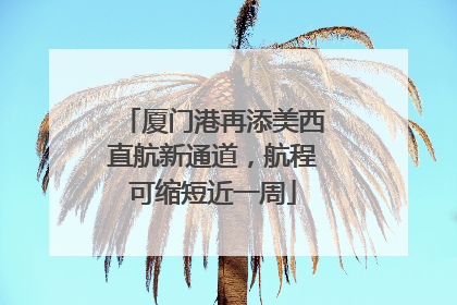 厦门港再添美西直航新通道，航程可缩短近一周