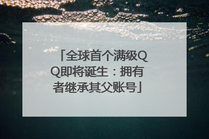 全球首个满级QQ即将诞生：拥有者继承其父账号