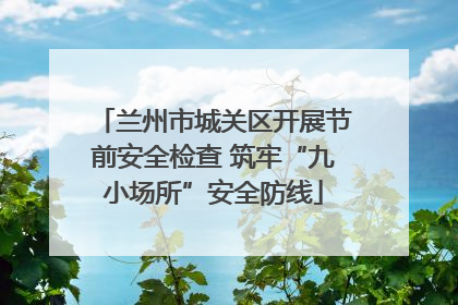 兰州市城关区开展节前安全检查 筑牢“九小场所”安全防线