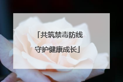 共筑禁毒防线 守护健康成长