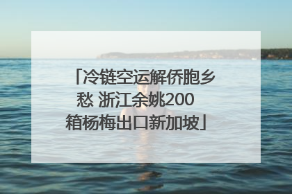 冷链空运解侨胞乡愁 浙江余姚200箱杨梅出口新加坡
