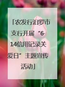 农发行汨罗市支行开展“6·14信用记录关爱日”主题宣传活动