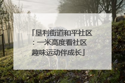 垦利街道和平社区：一米高度看社区 趣味运动伴成长