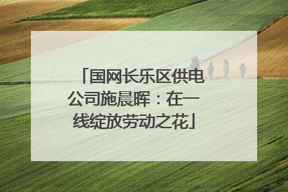国网长乐区供电公司施晨晖：在一线绽放劳动之花