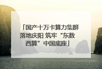 国产十万卡算力集群落地庆阳 筑牢“东数西算”中国底座
