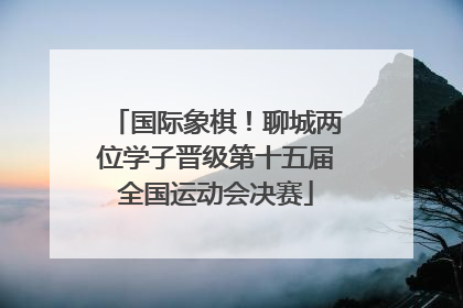 国际象棋！聊城两位学子晋级第十五届全国运动会决赛