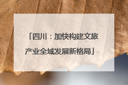 四川：加快构建文旅产业全域发展新格局