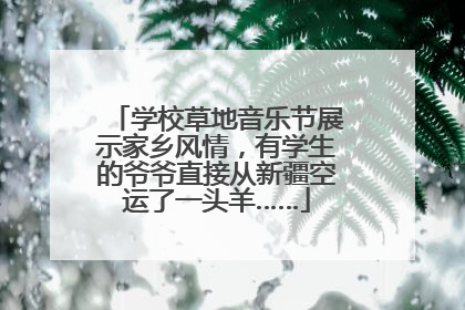 学校草地音乐节展示家乡风情，有学生的爷爷直接从新疆空运了一头羊……