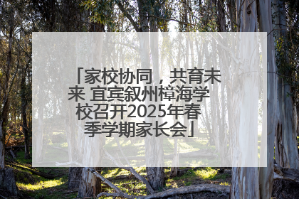 家校协同，共育未来 宜宾叙州樟海学校召开2025年春季学期家长会