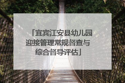 宜宾江安县幼儿园迎接管理常规督查与综合督导评估