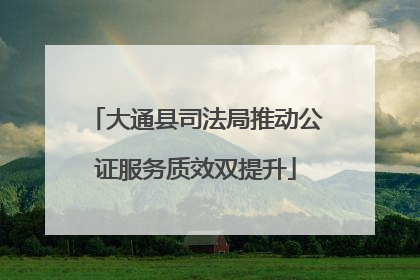 大通县司法局推动公证服务质效双提升