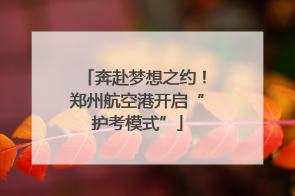奔赴梦想之约！郑州航空港开启“护考模式”