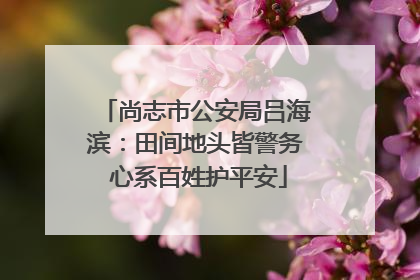 尚志市公安局吕海滨：田间地头皆警务 心系百姓护平安