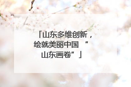 山东多维创新，绘就美丽中国 “山东画卷”