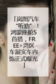 岚图汽车“听劝”！鸿蒙座舱5首搭，FREE+湾区车展实车内饰正式曝光
