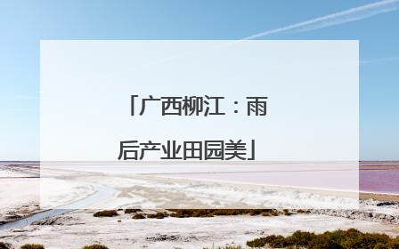 广西柳江：雨后产业田园美