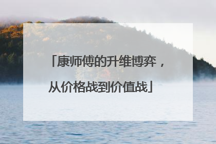 康师傅的升维博弈，从价格战到价值战